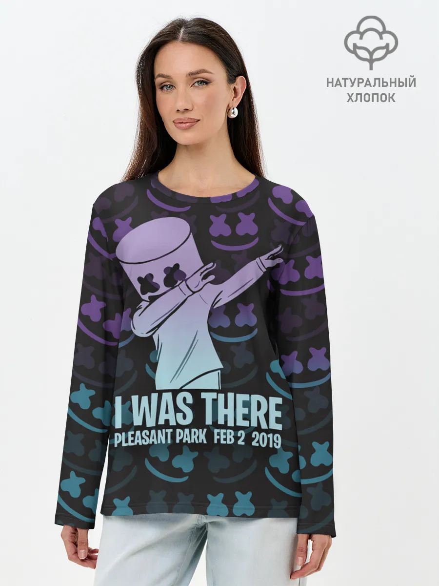 Лонгслив женский. Хлопок / Fortnite,Marshmello