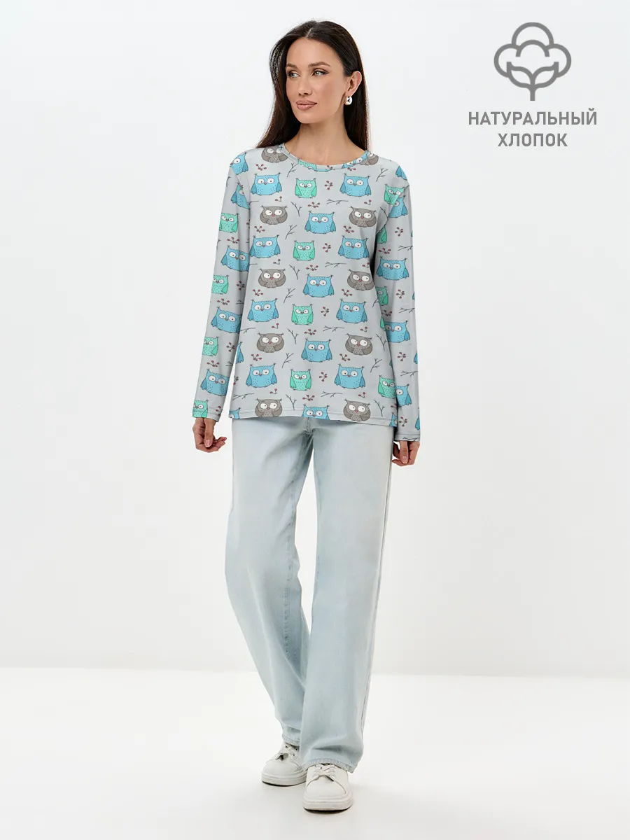Лонгслив женский. Хлопок / Совята