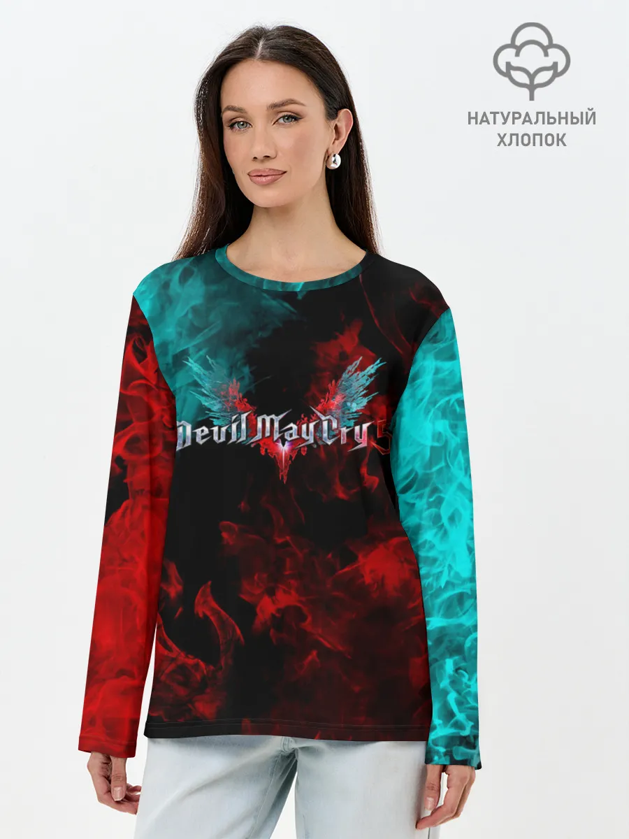 Лонгслив женский. Хлопок / DEVIL MAY CRY