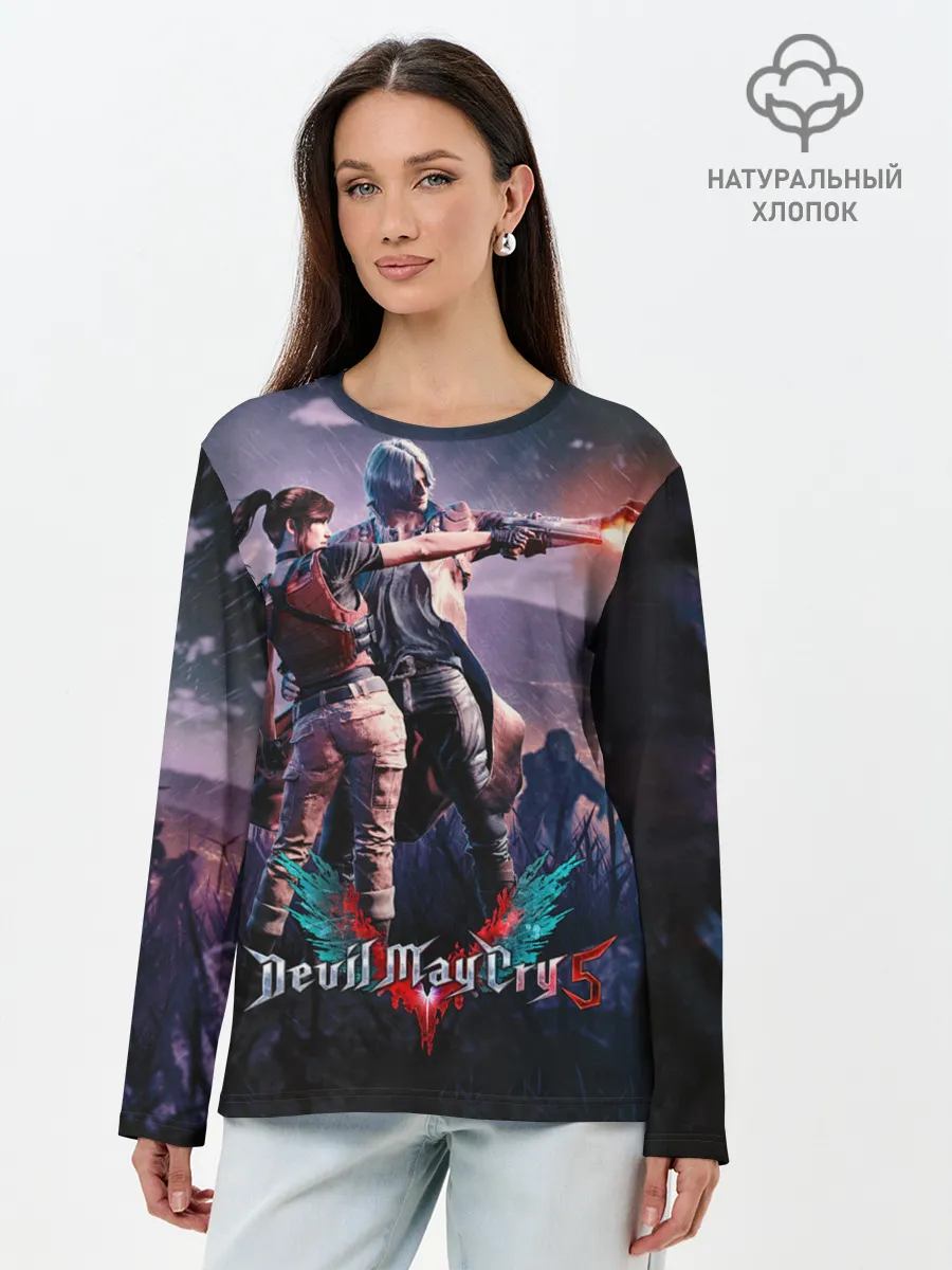 Лонгслив женский. Хлопок / DMC art