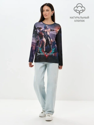 Лонгслив женский. Хлопок / DMC art
