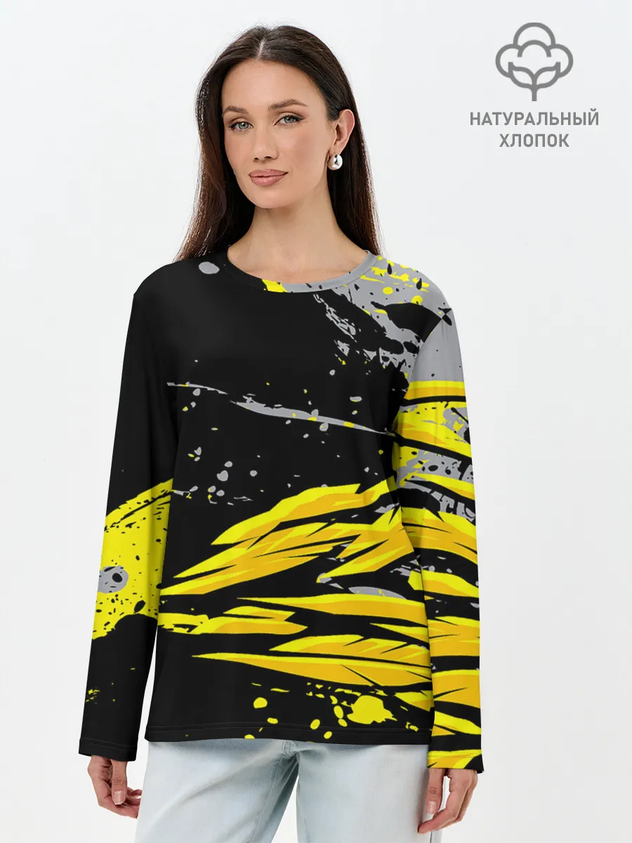 Лонгслив женский. Хлопок / Форма для фитнеса