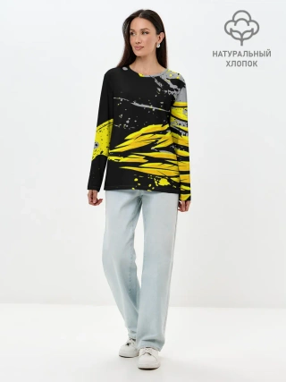 Лонгслив женский. Хлопок / Форма для фитнеса