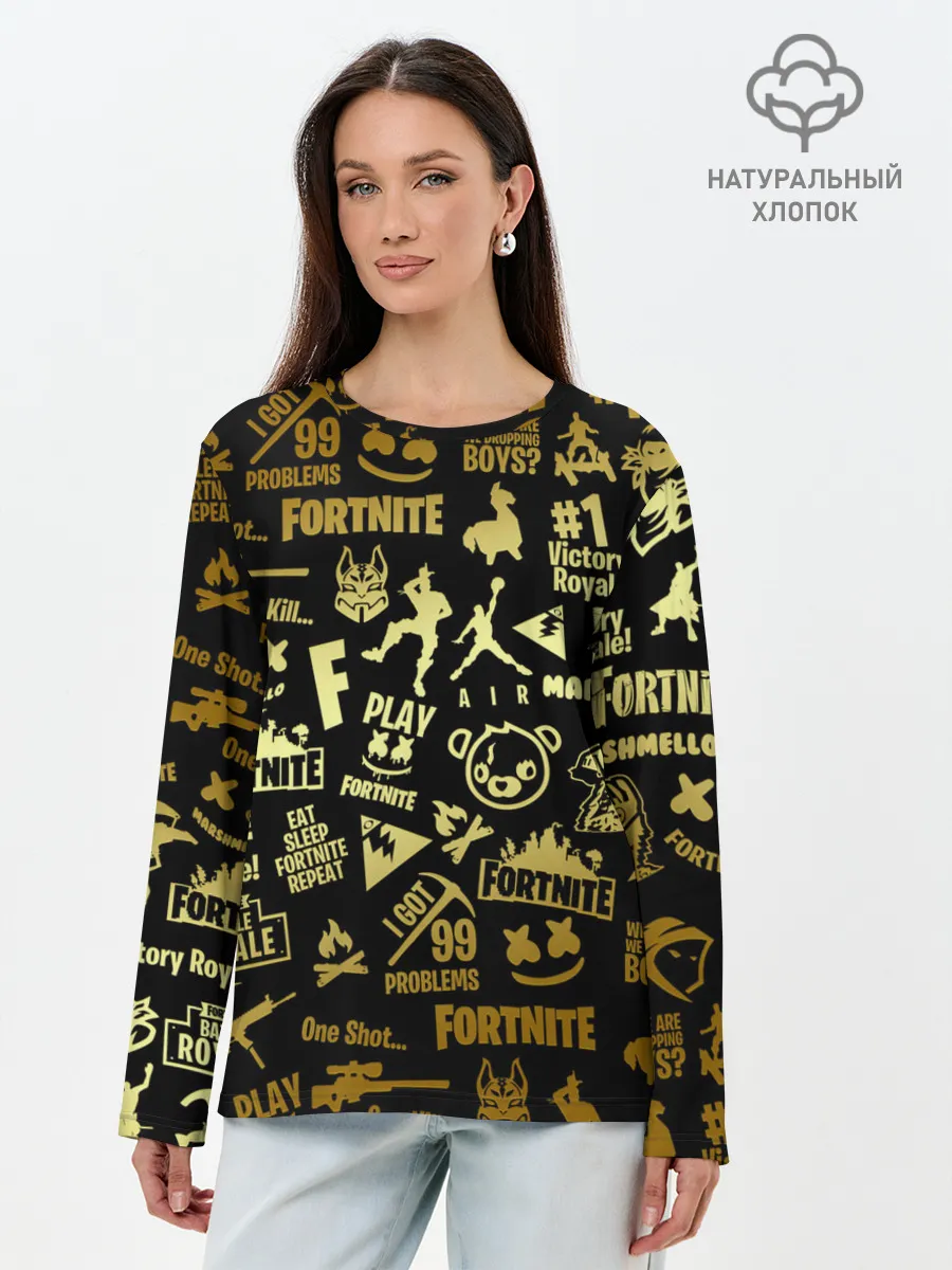 Лонгслив женский. Хлопок / FORTNITE | ФОРТНАЙТ