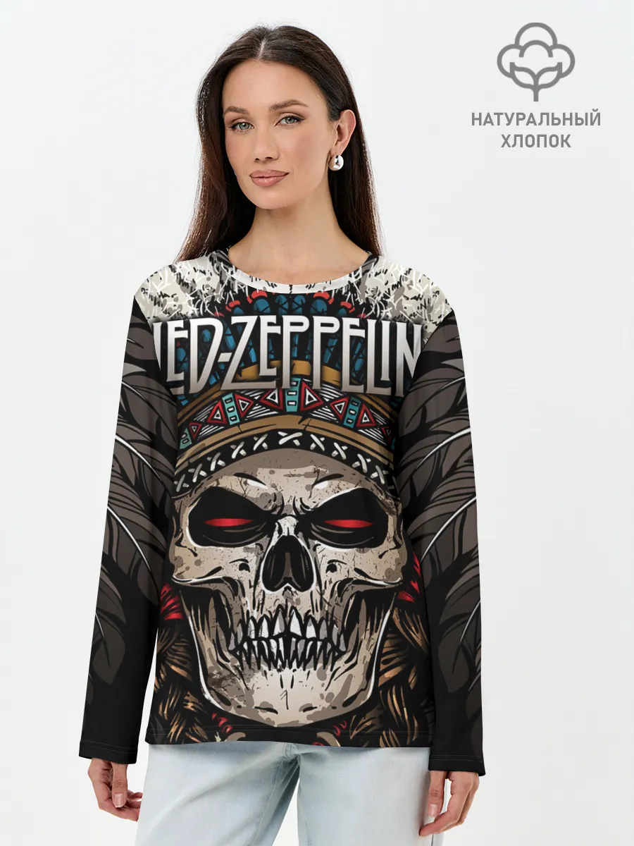 Лонгслив женский. Хлопок / Led Zeppelin