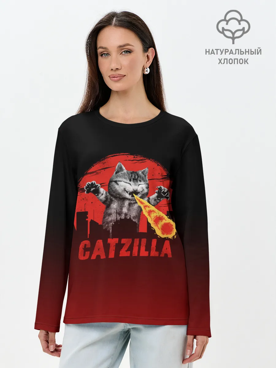 Лонгслив женский. Хлопок / CATZILLA | КЭТЗИЛЛА