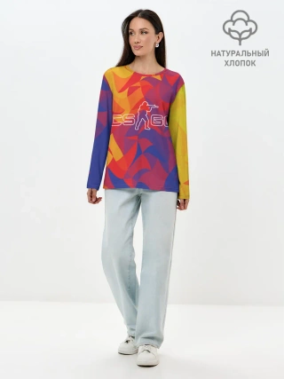 Лонгслив женский. Хлопок / CS:GO