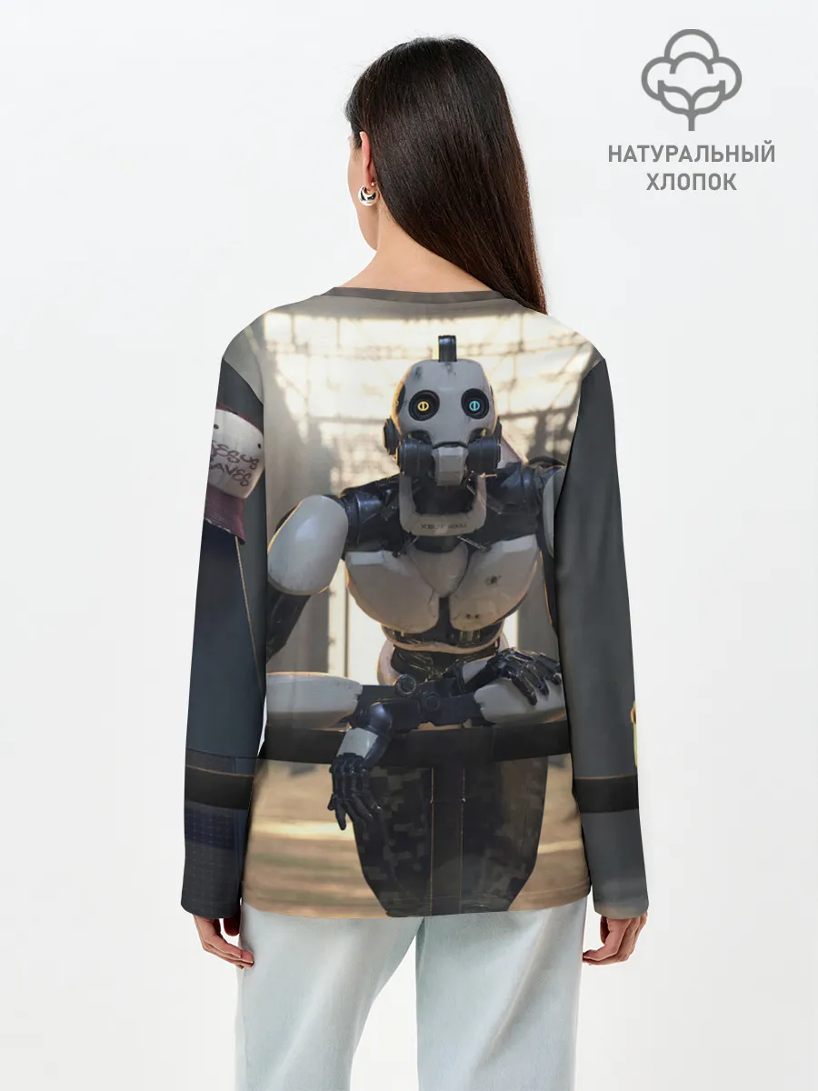Лонгслив женский. Хлопок / Любовь Смерть Роботы