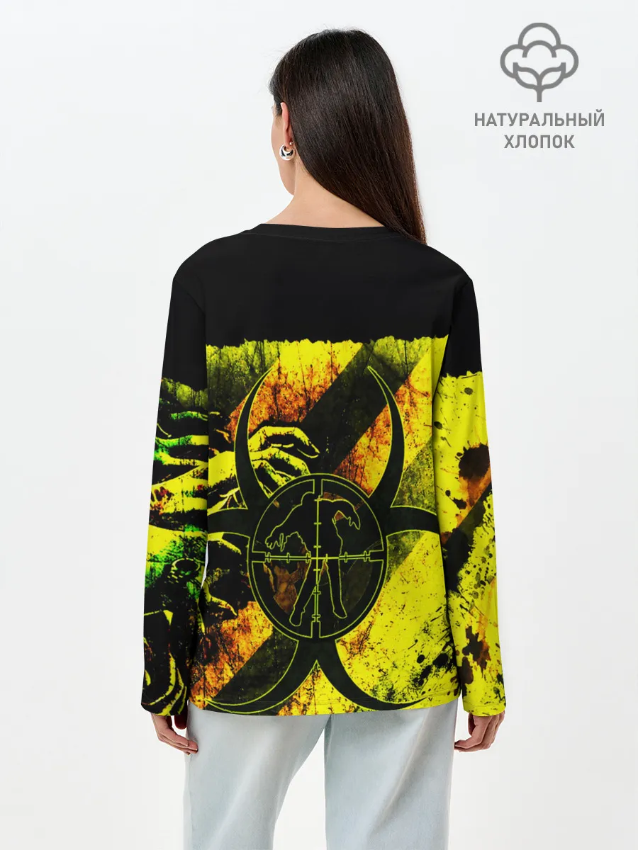 Лонгслив женский. Хлопок / BIOHAZARD