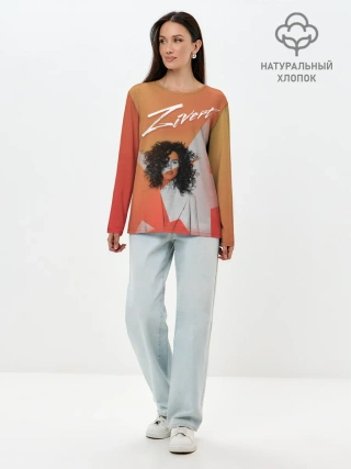Лонгслив женский. Хлопок / zivert music