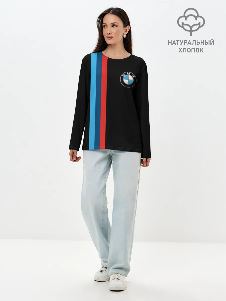 Лонгслив женский. Хлопок / BMW | БМВ