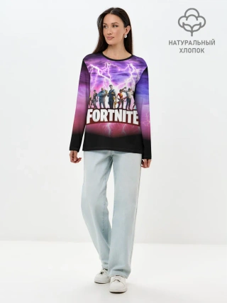 Лонгслив женский. Хлопок / Fortnite