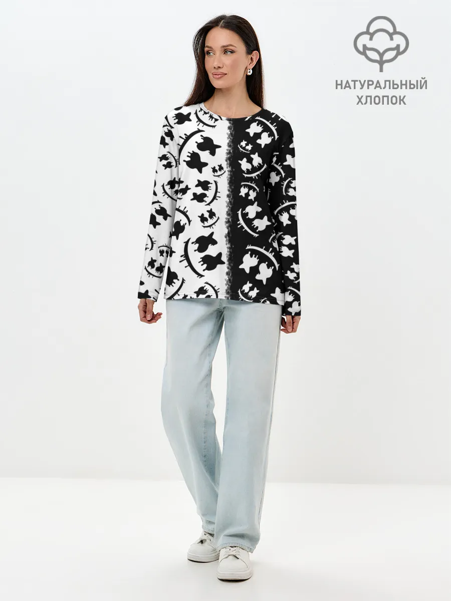 Лонгслив женский. Хлопок / MARSHMELLO