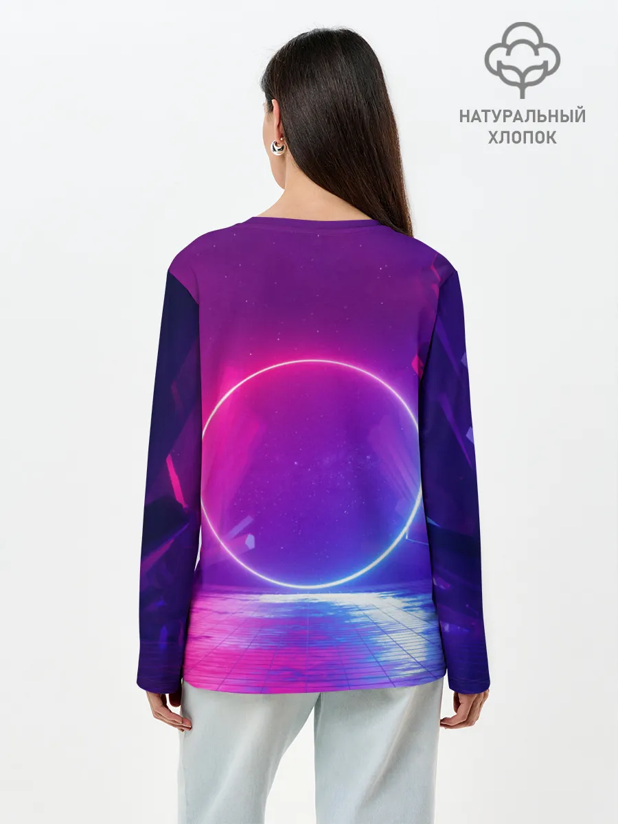 Лонгслив женский. Хлопок / НЕОНОВЫЙ КРУГ