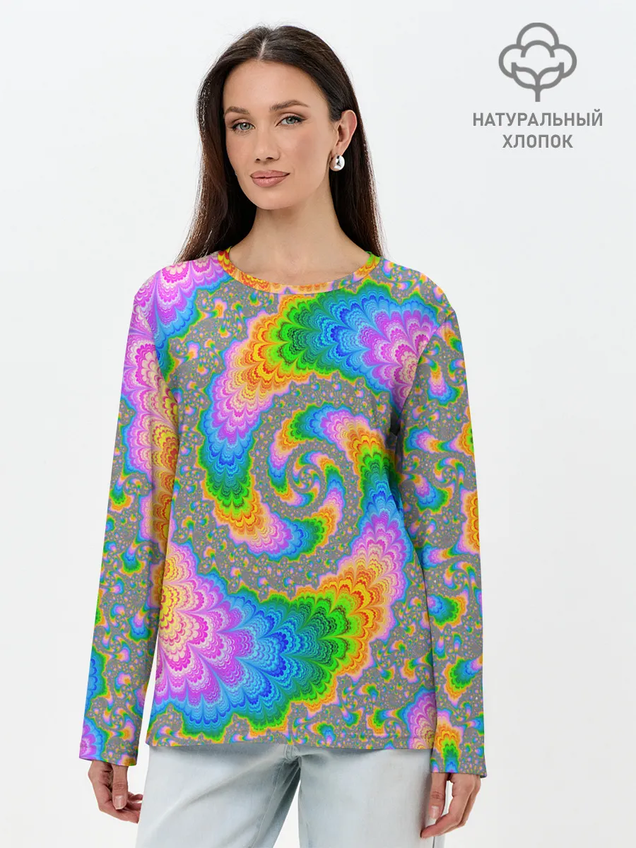 Лонгслив женский. Хлопок / КИСЛОТНЫЕ РАЗВОДЫ