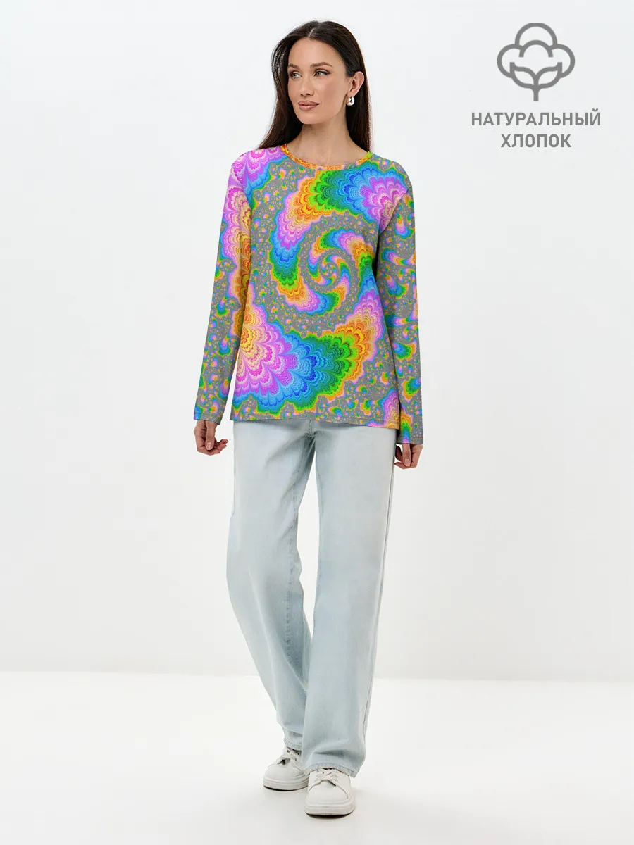 Лонгслив женский. Хлопок / КИСЛОТНЫЕ РАЗВОДЫ