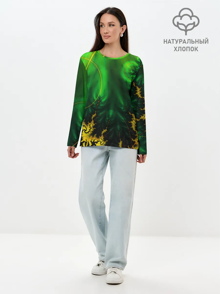 Лонгслив женский. Хлопок / GEOMETRY COLOR