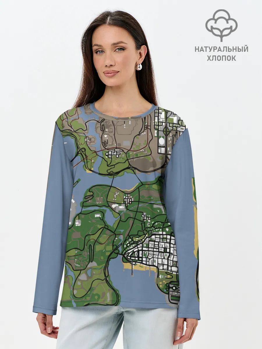 Лонгслив женский. Хлопок / San andreas