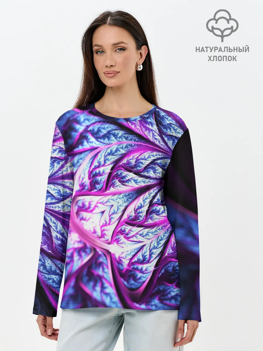 Лонгслив женский. Хлопок / FRACTAL COLLECTION