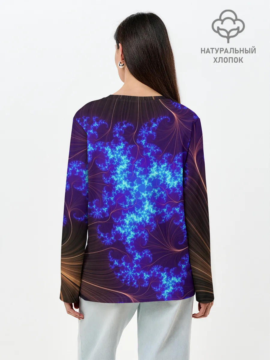 Лонгслив женский. Хлопок / FRACTAL STORM