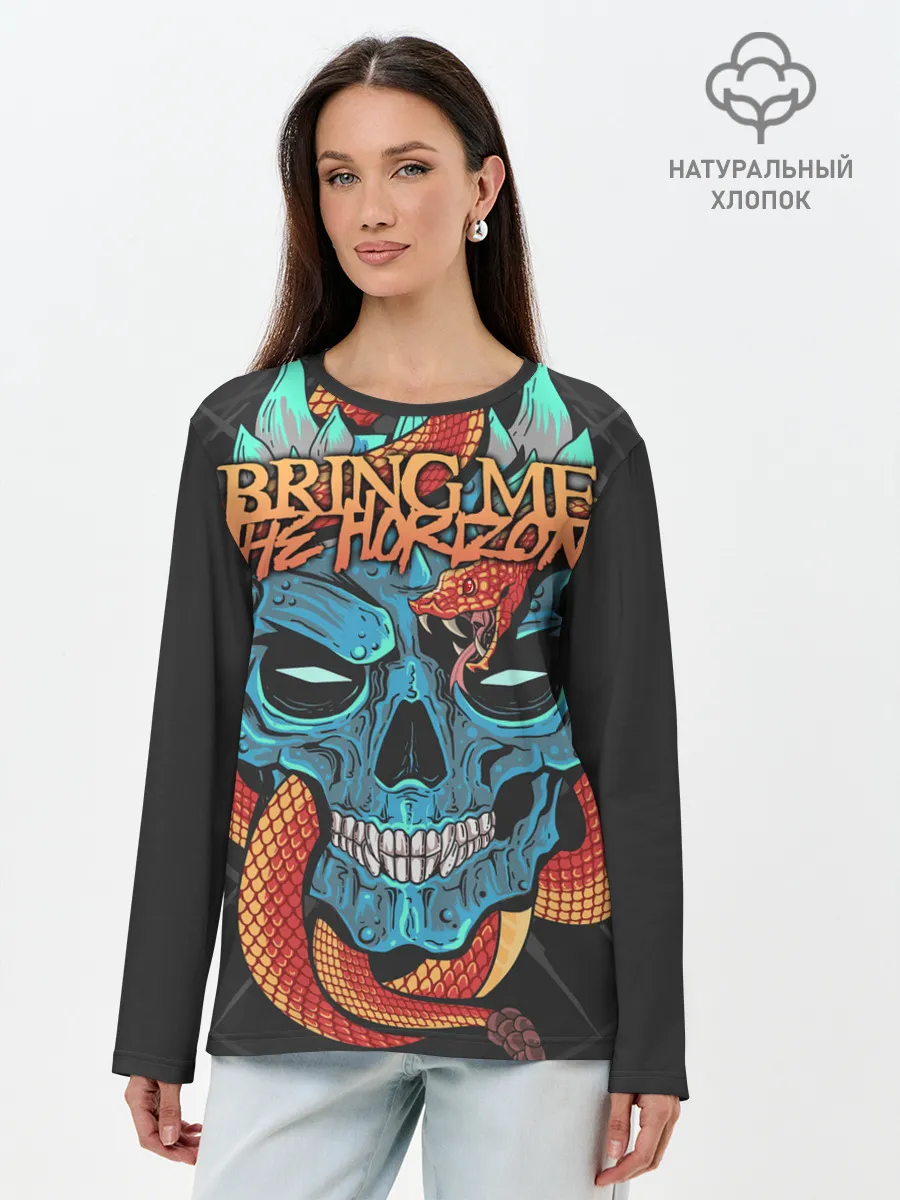Лонгслив женский. Хлопок / Bring Me the Horizon