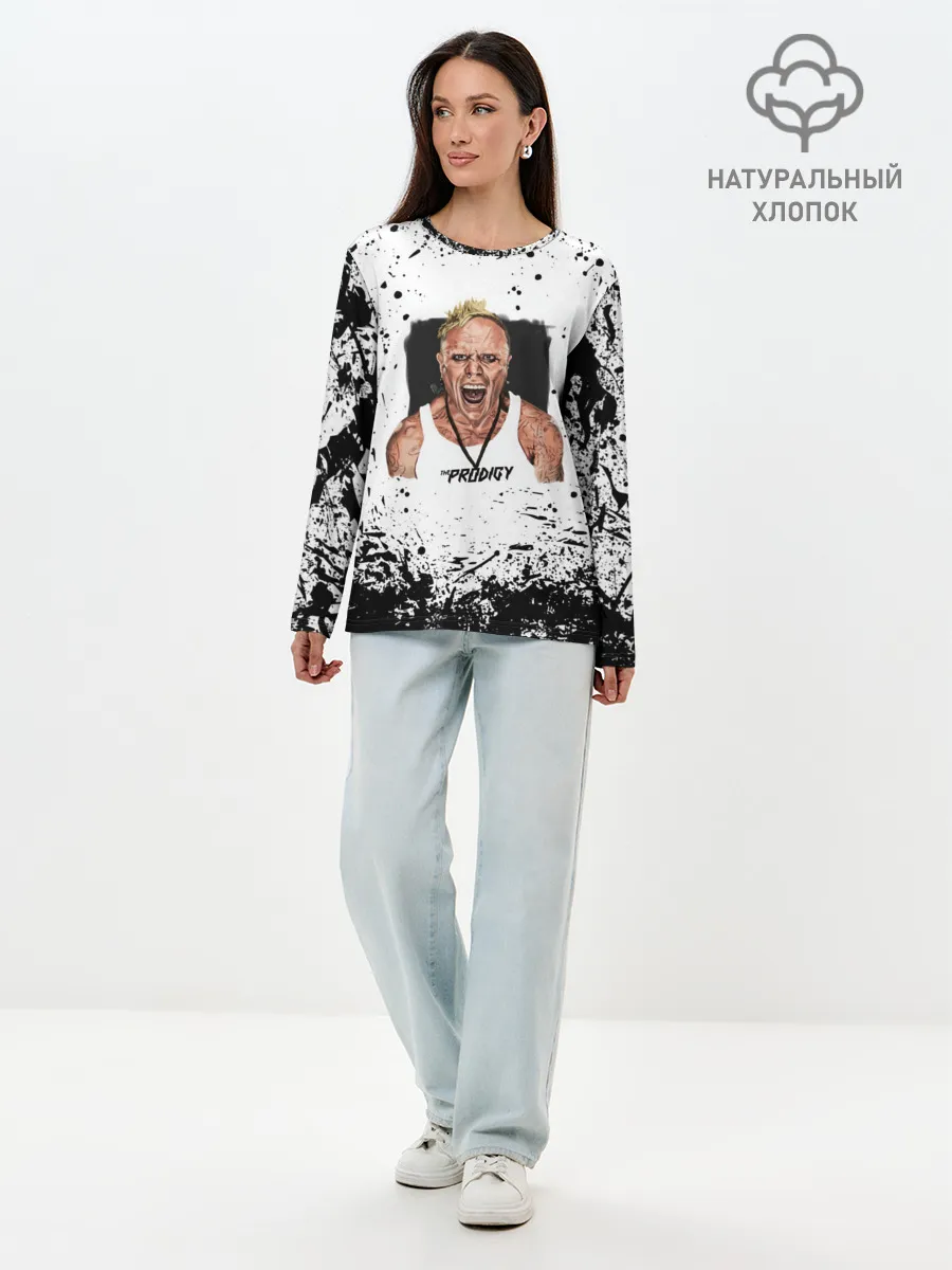 Лонгслив женский. Хлопок / THE PRODIGY | ПРОДИДЖИ