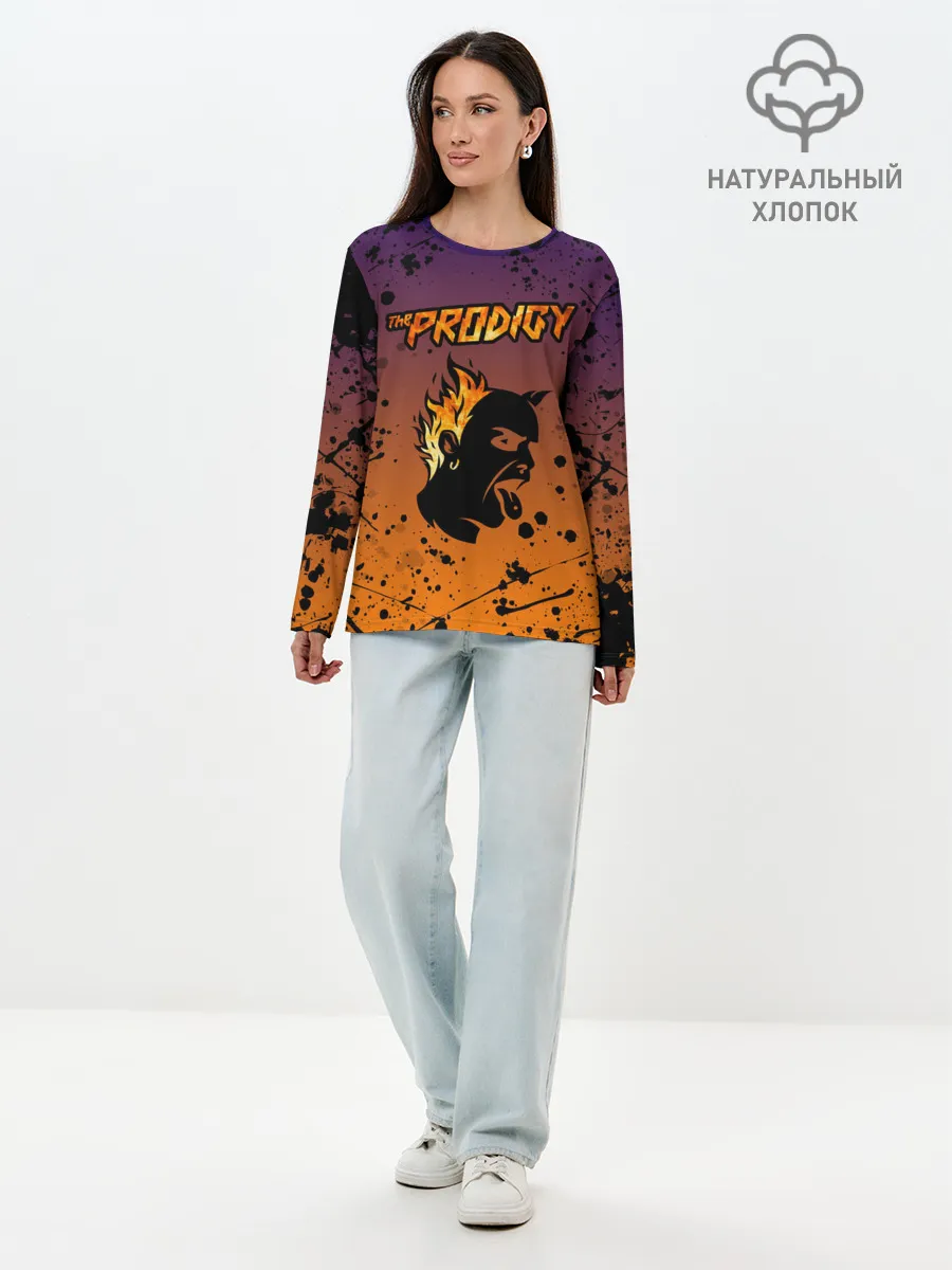 Лонгслив женский. Хлопок / THE PRODIGY | ПРОДИДЖИ