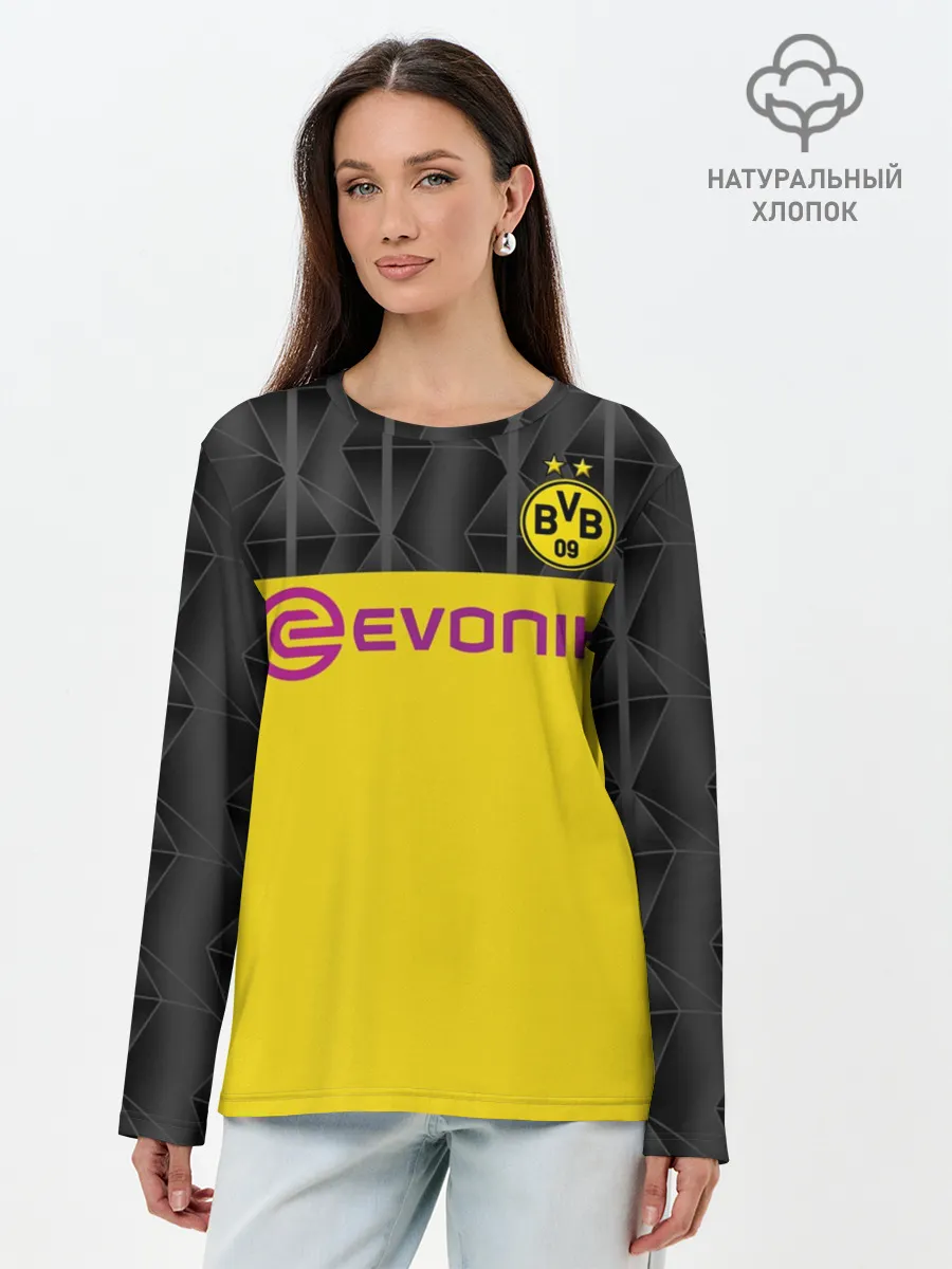 Лонгслив женский. Хлопок / Холанд home 19-20 UEFA