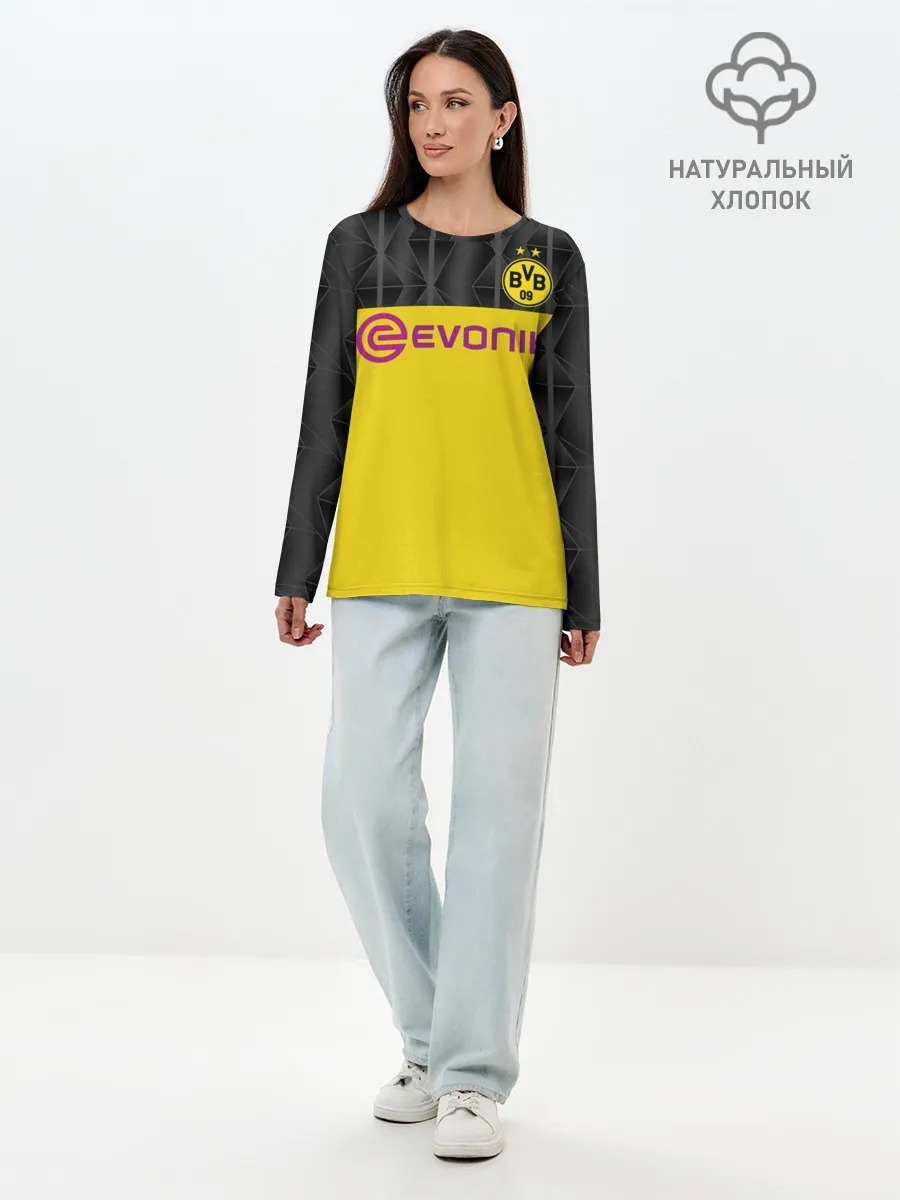 Лонгслив женский. Хлопок / Холанд home 19-20 UEFA