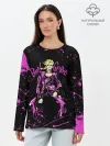 Лонгслив женский. Хлопок / Кира джоджо фиолетовые брызги