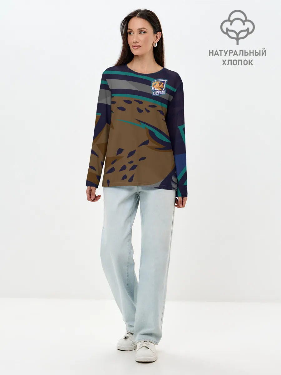 Лонгслив женский. Хлопок / Форма Cheetah