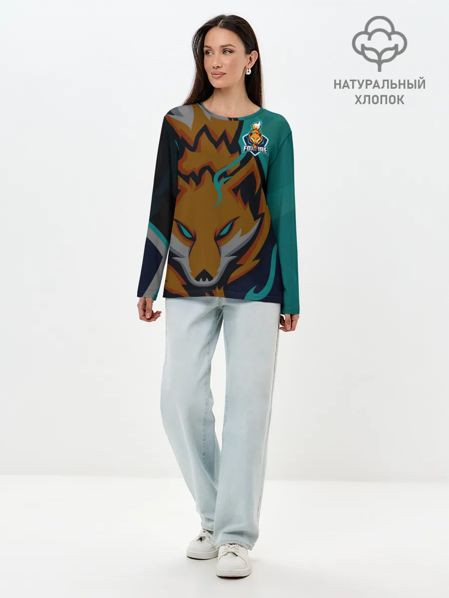 Лонгслив женский. Хлопок / Форма Foxfire