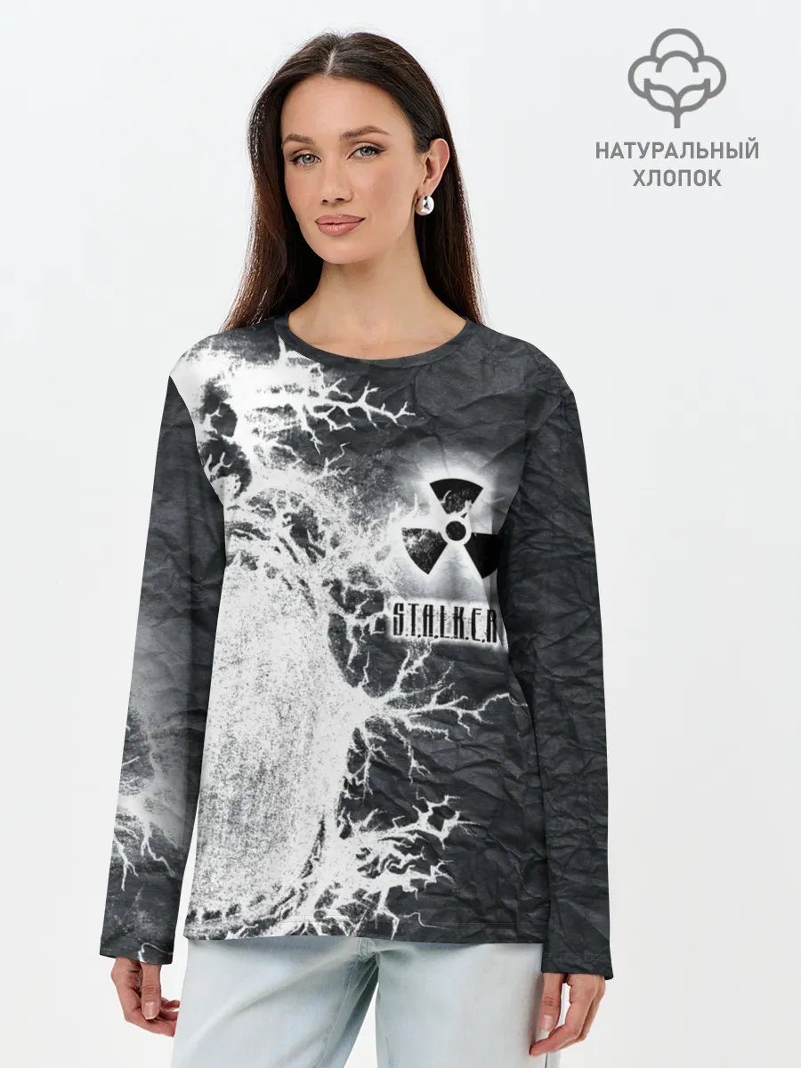 Лонгслив женский. Хлопок / Сталкер