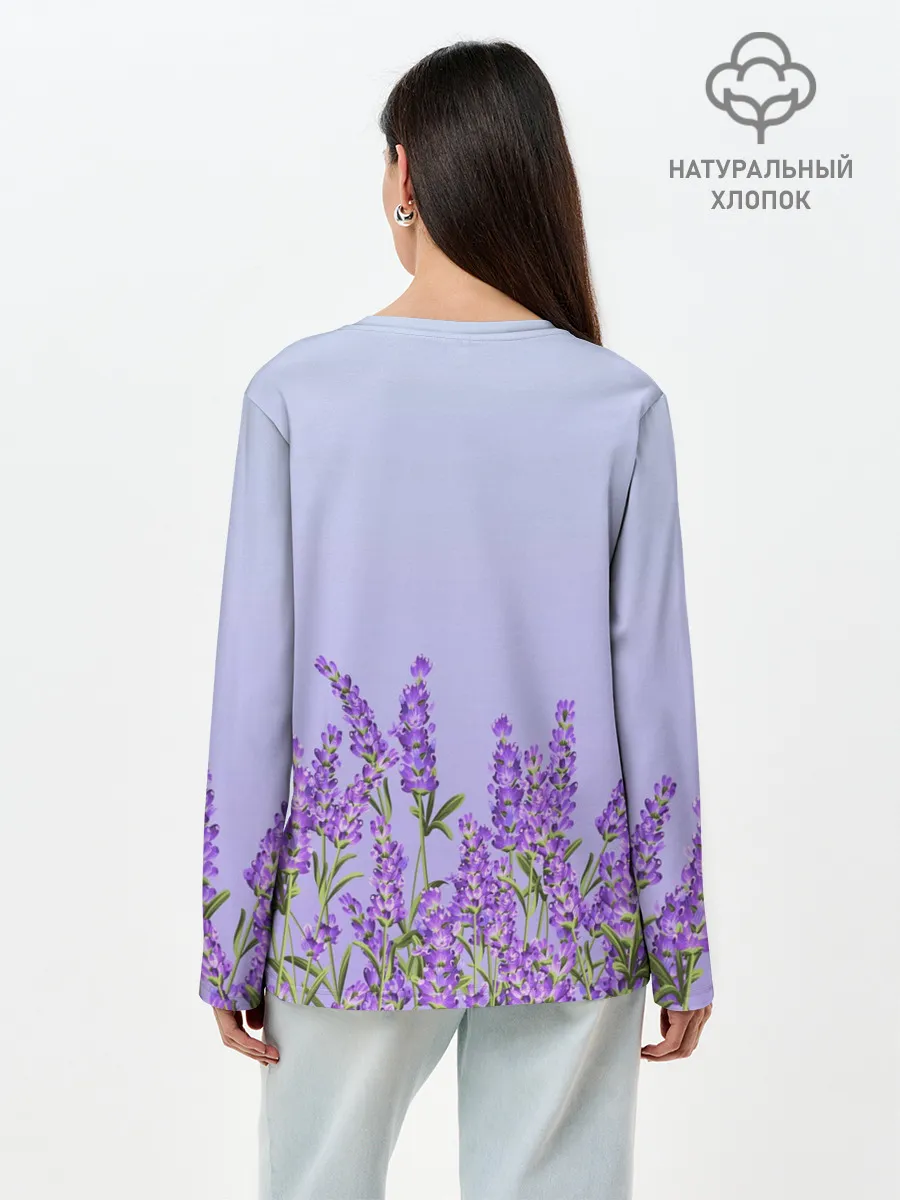 Лонгслив женский. Хлопок / Lavander