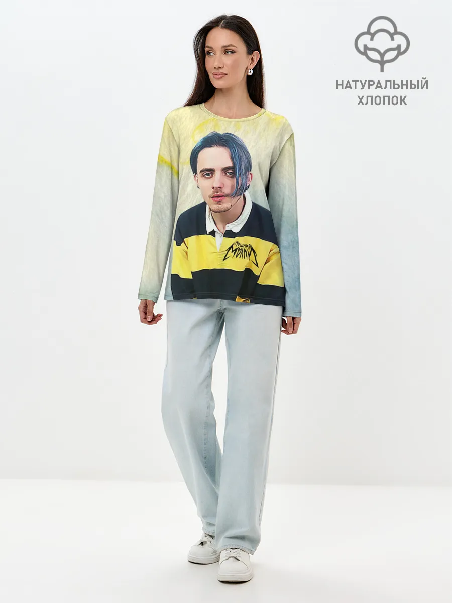 Лонгслив женский. Хлопок / Кирилл Бледный. Пошлая Молли