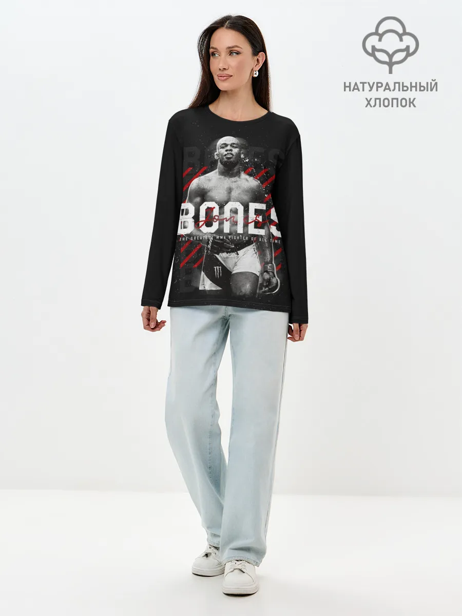 Лонгслив женский. Хлопок / Bones Jones