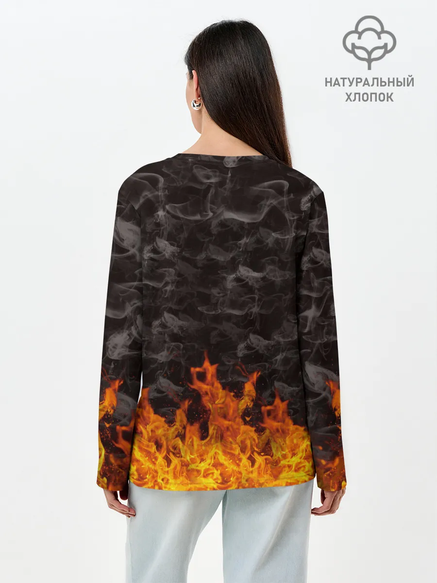 Лонгслив женский. Хлопок / Вечеринка у скелетов