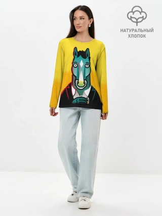 Лонгслив женский. Хлопок / BoJack Horseman