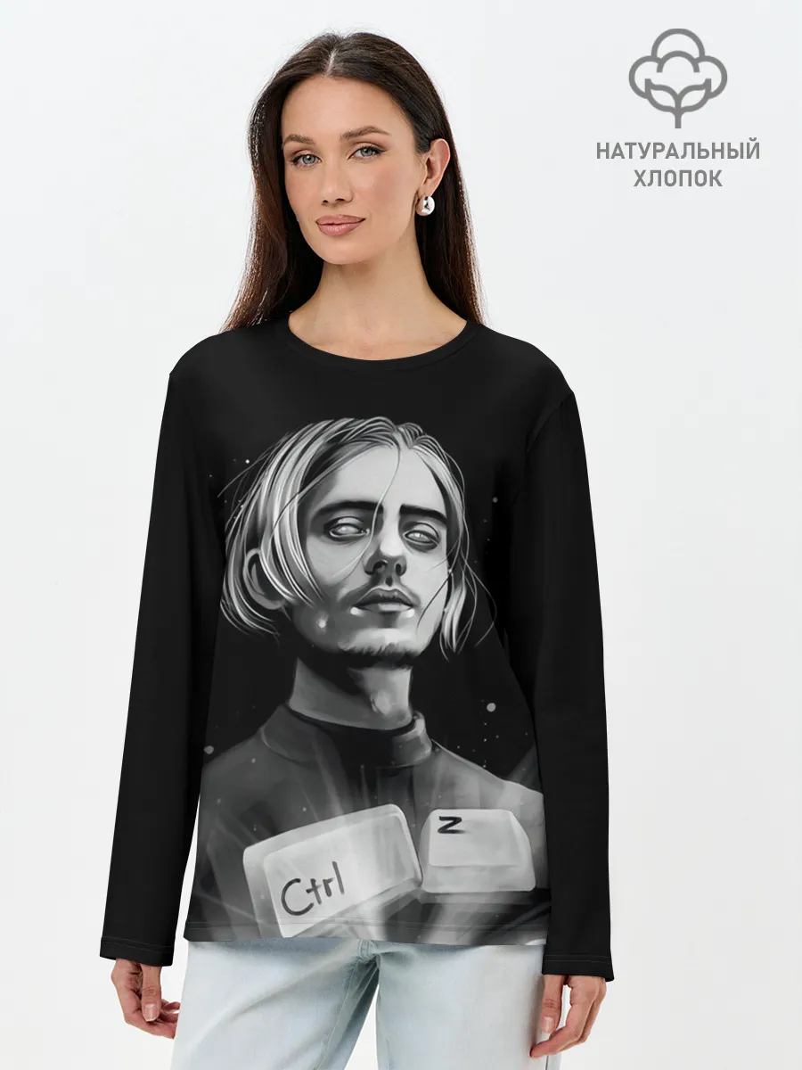 Лонгслив женский. Хлопок / ПОШЛАЯ МОЛЛИ