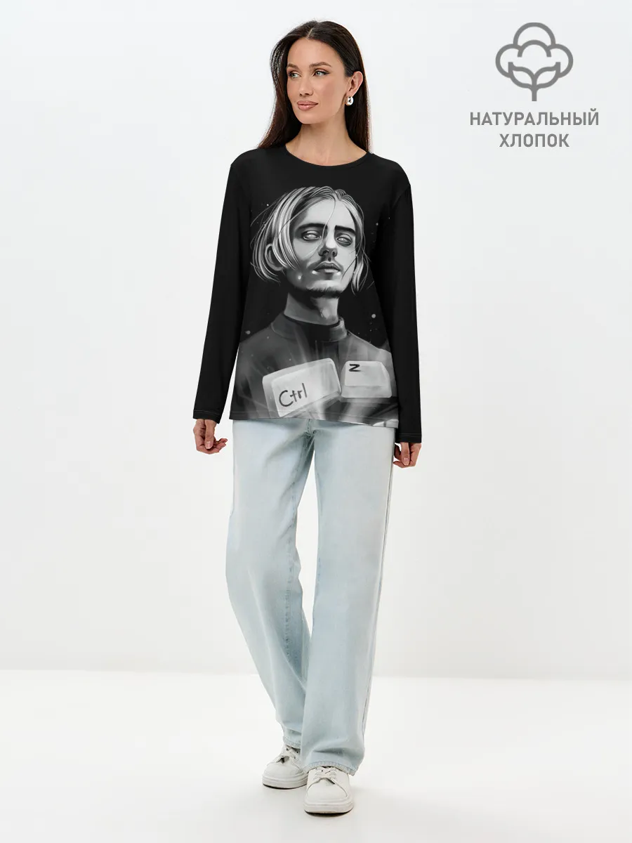 Лонгслив женский. Хлопок / ПОШЛАЯ МОЛЛИ