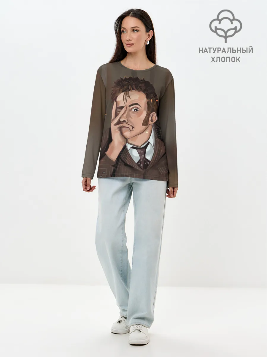 Лонгслив женский. Хлопок / 10TH DOCTOR WHO