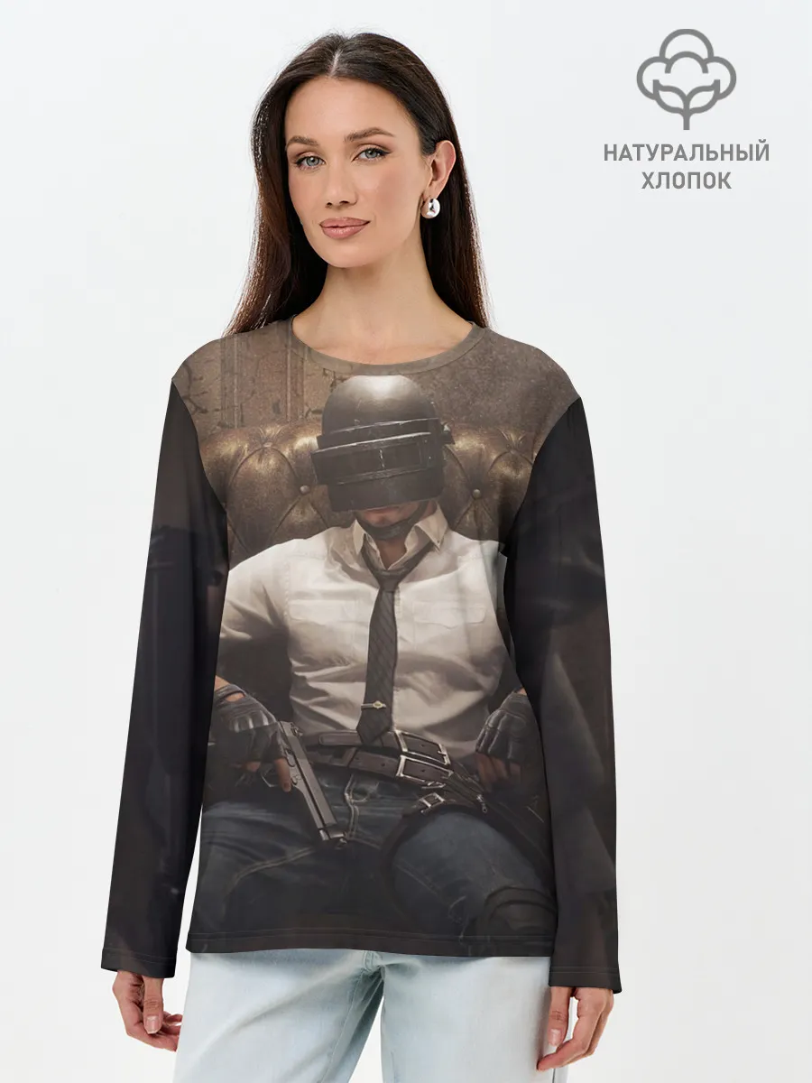 Лонгслив женский. Хлопок / PUBG