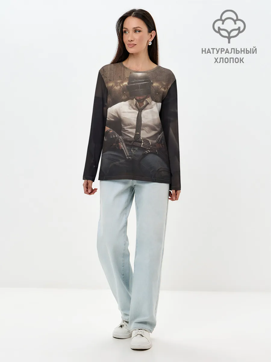 Лонгслив женский. Хлопок / PUBG