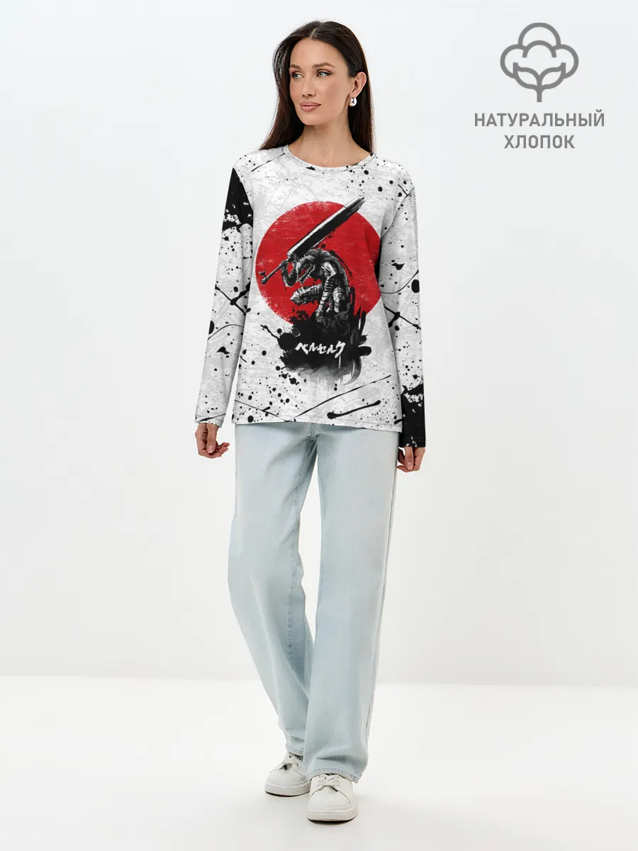 Лонгслив женский. Хлопок / guts berserk меч
