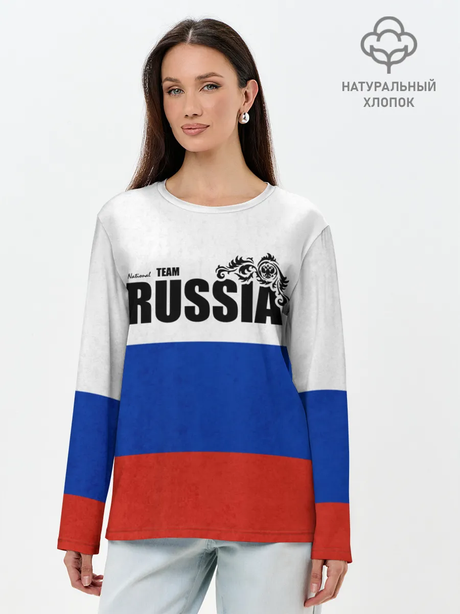 Лонгслив женский. Хлопок / Russia