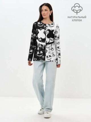 Лонгслив женский. Хлопок / Fortnite & Marshmello