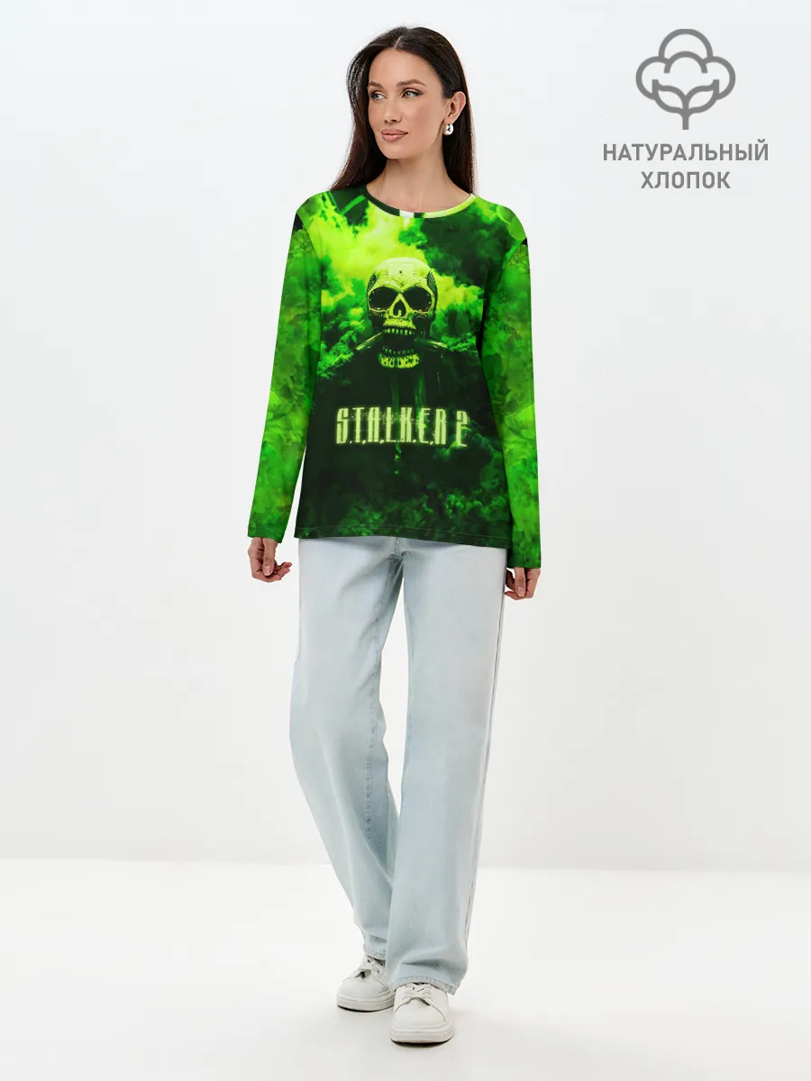 Лонгслив женский. Хлопок / Сталкер