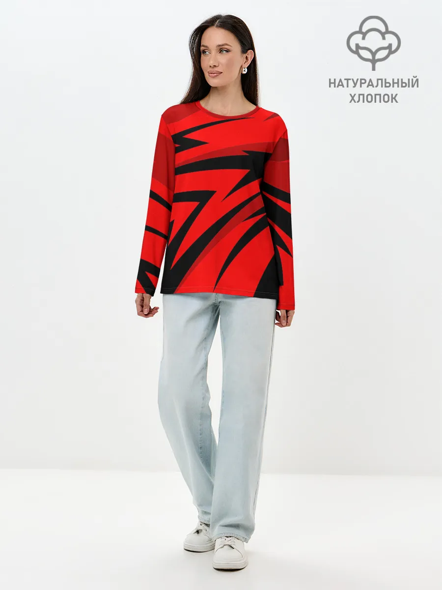 Лонгслив женский. Хлопок / Swift red pointer