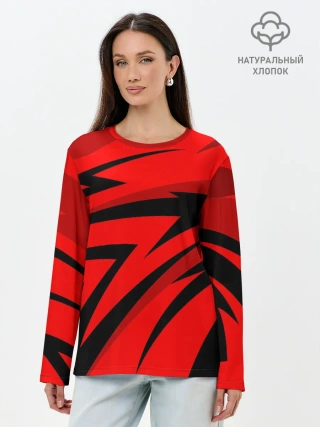 Лонгслив женский. Хлопок / Swift red pointer
