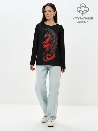 Лонгслив женский. Хлопок / Red Dragon